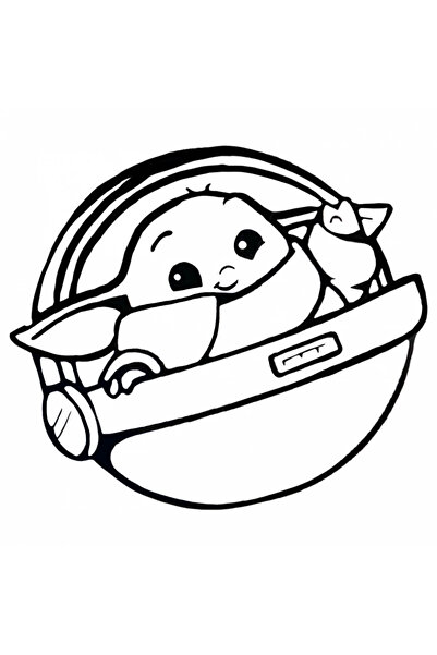 INOVATIX Set de 8 piese, autocolant Star Wars Baby On Board Yoda, INOVATIX®. ...