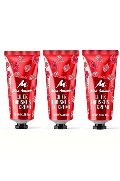 monamour Mon Amour Strawberry & Hibiscus Hand Cream 3 Pieces