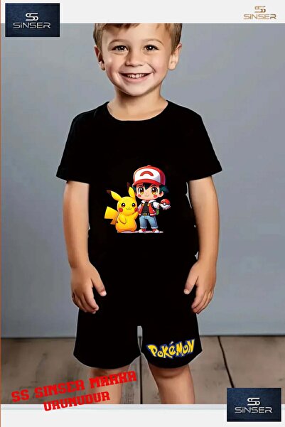 SS SİNSER Παιδικό μπλουζάκι με ειδική στάμπα "PIKHACU ESLI IKLI" με λαιμόκοψη...