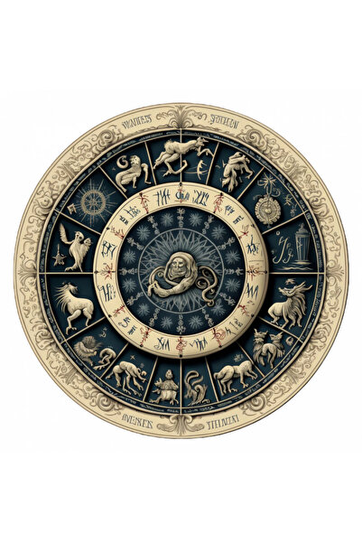 INOVATIX Set de 8 bucăți, autocolant roată zodiacală, INOVATIX®. 6 cm