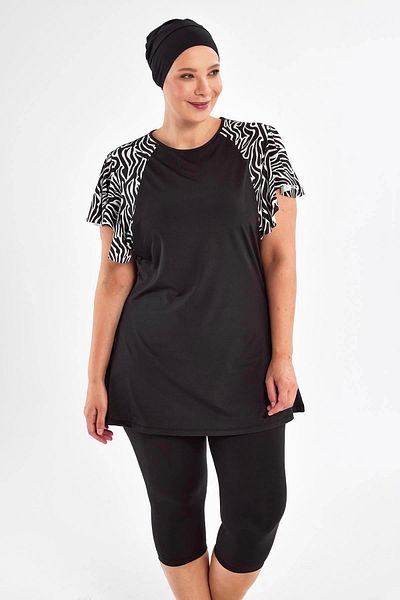 Beruflic Maresiva 2805 Coral Battal Short Sleeve Hijab Swimsuit