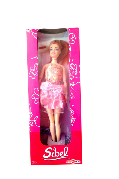 Toys pembe elbiseli eklemli Sibel bebek