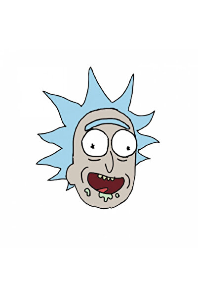 INOVATIX Set of 8 pieces, Sticker Rick and Morty Rick laughing, INOVATIX®. 6 cm