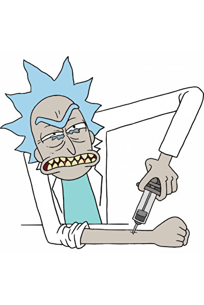 INOVATIX Set de 8 piese, autocolant Rick și Morty Sanchez, INOVATIX®. 6 cm