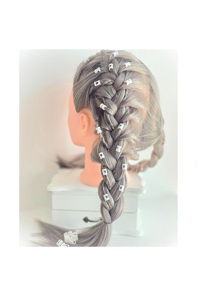 ZLBoutique Set of 50 White Hair Rings Applicator, 1cm X 0.6 Cm, Hair Accessories, Hair Braids, Hair Earring