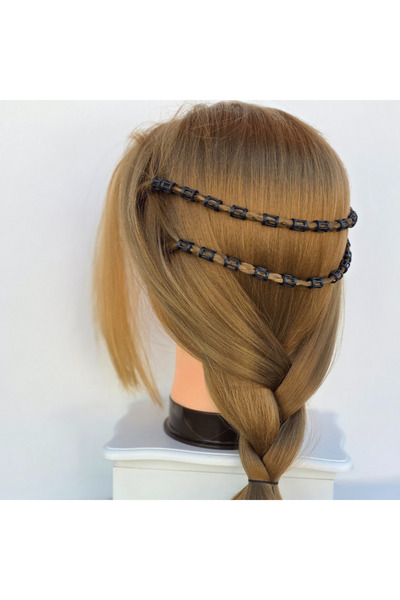 ZLBoutique Set of 50 Hair Rings + Applicator, Black, Biodegradable PLA, 1 cm x 0.6 cm, Dreadlocks and Braids