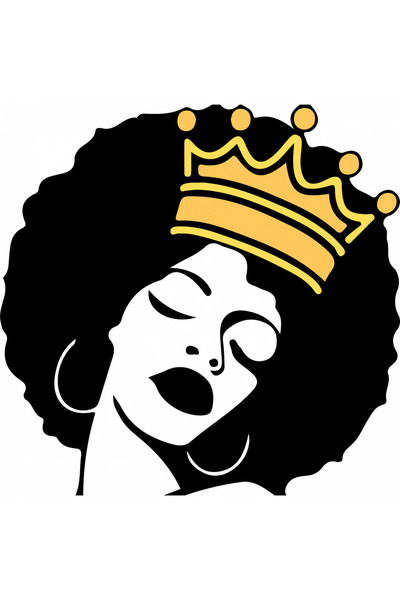 INOVATIX Σετ 8 τεμαχίων, αυτοκόλλητο Afro Queen, INOVATIX®. 6 εκ.