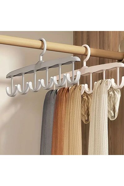 Skygo 1Pc Space-Saving 6-Hook Plastic Closet Organizer Practical Hanger