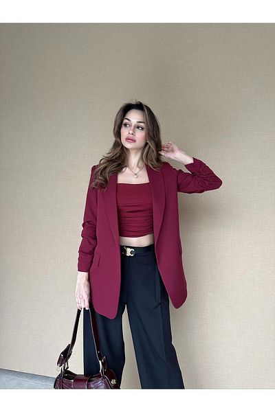 chwain Shirred Sleeve Jacket