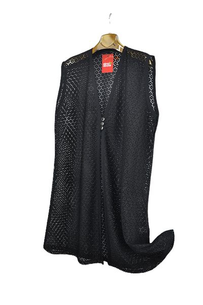 elma abone Plus Size Lace Three Button Vest
