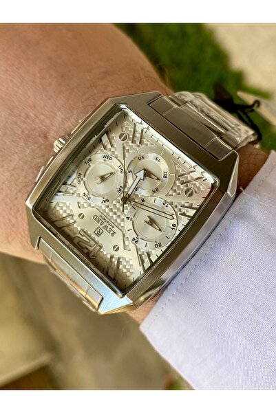 Reward Men's Wrist Watch Waterproof Silver Color Steel Cord Bracelet Gift