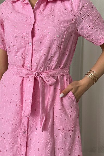 ASEDE Imported Special Design Shirt Collar Lined Belt Pocket 100% Cotton Fisto Dress