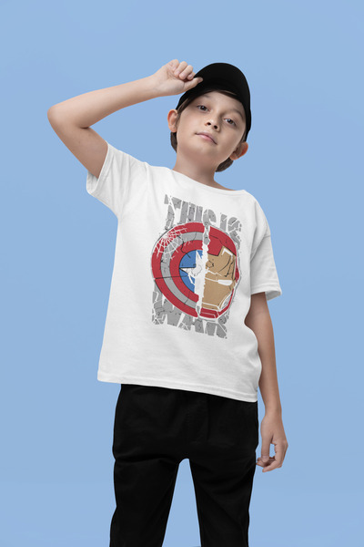 SEVBANO Αυτό είναι Παιδικό μπλουζάκι με στάμπα Unisex Avengers War Demiradam ...