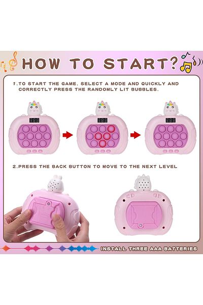 miraza Pop It Electronic Toy with Display, 999+ Different Levels, Antistress, Sensory, Unicorn