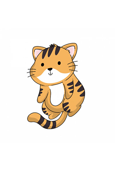 INOVATIX Set de 8 piese, autocolant pui de tigru, INOVATIX®. 6 cm