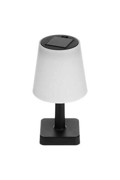 OEM Solar Table Lamp, Ø12x23 cm, White Lampshade, Black Base, Plastic