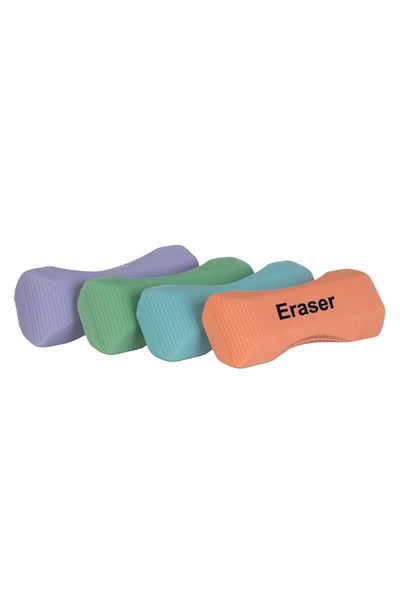 SyaMAG Eraser Set, 4 Pieces, Multicolor, with Handle