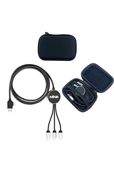 happysezon Kişiye Özel Çantalı Işıklı Şarj Kablosu