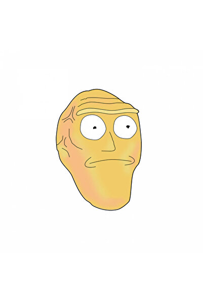 INOVATIX Set de 8 piese, autocolant mască Rick și Morty maro, INOVATIX®. 6 cm