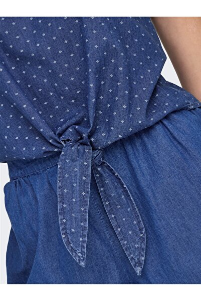 ONLY ONLNOVA AZURE KNOT SINGLET PTM Γυναικείο μπλε μπλουζάκι - 15343004