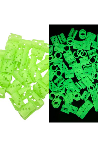 ZLBoutique Set of 50 Hair Rings See Phosphorescent Applicator, 1cm X 0.6cm, Hair Accessories, Hair Decorations