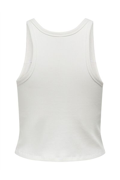 ONLY Rib Padded Crop Top Acc Women's White T-Shirt - 15319477