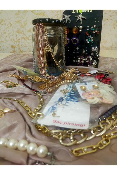 lss international 10Pcs Jewelry Jar Box Necklace Bracelet Earring