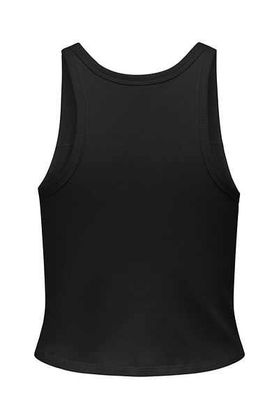 ONLY ONLVELMA RIB PADDED CROP TOP ACC Tricou negru pentru femei - 15319477