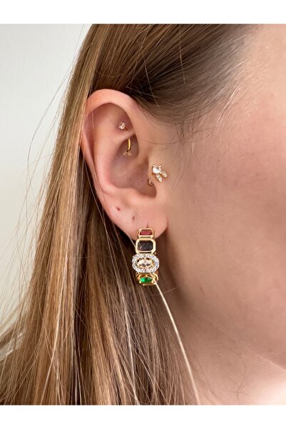 Gilia Jewelry Yedi Element Halka Küpe