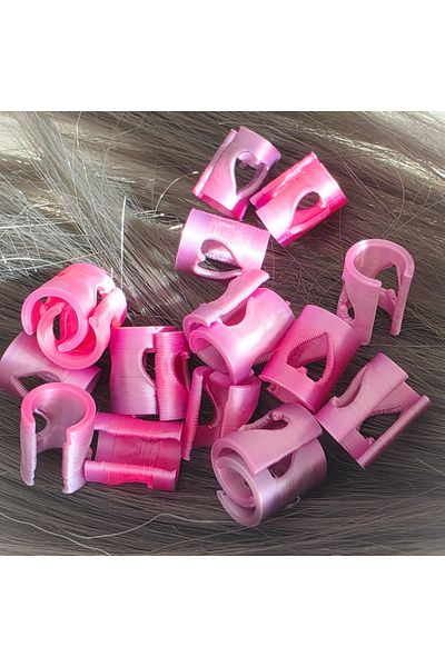 ZLBoutique Set of 50 Pink Hair Rings Applicator, 1cm X0.6cm, Hair Accessories, Hair Decorations, Hair Earring