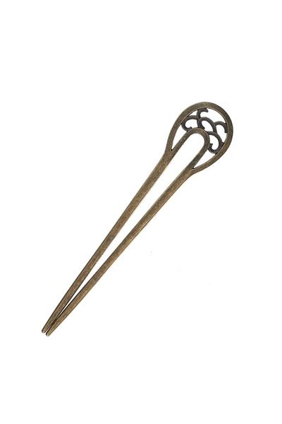 ZLBoutique Oval Hair Pin, 15.5 Cm X 3.2 Cm, Metal, Hair Accessory, Hair Stick, Hair Decorations