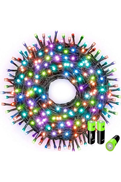 SIKS Instalație de lumini de Crăciun, cu baterii și telecomandă, 5 m, 50 LED-uri, 8 moduri de iluminare