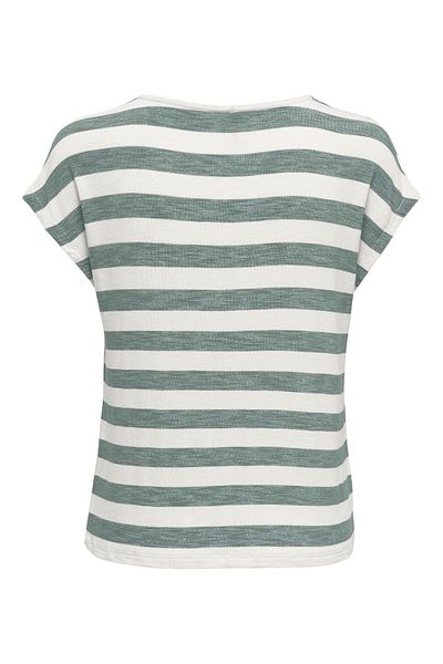ONLY ONLLIRA LIFE S/S V-NECK TOP JRS NOOS Γυναικεία πράσινη μπλούζα - 15252103