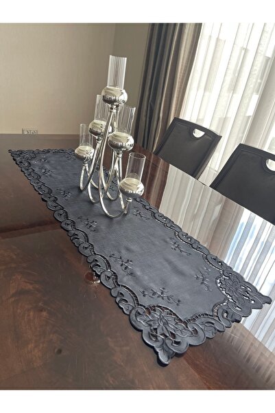 QBR Home Runner de perforare. Modelul trandafir. 36 x 116 cm. Negru