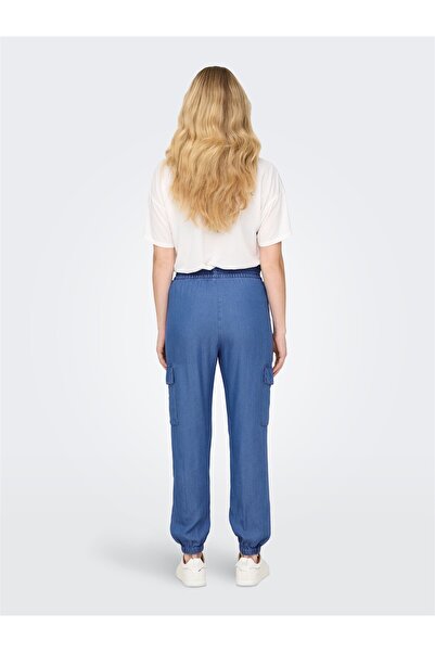 ONLY Onlcharis Life Hw Pb Cargo Pant Cc Wvn Women &Apos; S Blue Pants - 15338316