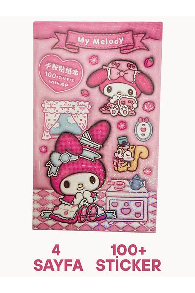 Mielibon Glitter Sticker Notebook |   100+ Glitter Stickers |   4 Pages Character Themed