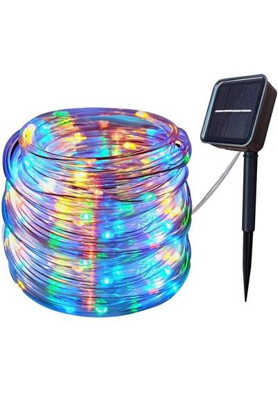 SIKS Instalație de Crăciun, Tub cu Lumină Solară, Energie Solară, 10 M, 100 L...