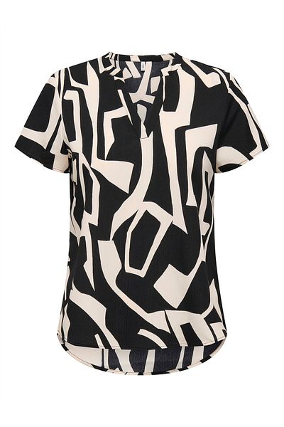 ONLY ONLELITE LIFE S/S V-NECK TOP NOOS PTM Γυναικεία Μαύρη Μπλούζα - 15339740