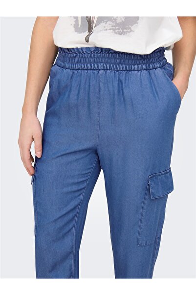ONLY Onlcharis Life Hw Pb Cargo Pant Cc Wvn Women &Apos; S Blue Pants - 15338316
