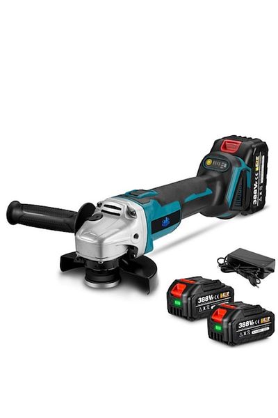 Yofidra Polizor Unghiular Electric 125mm, 500W, 3 Viteze, 2 Baterii 4Ah –, Albastru