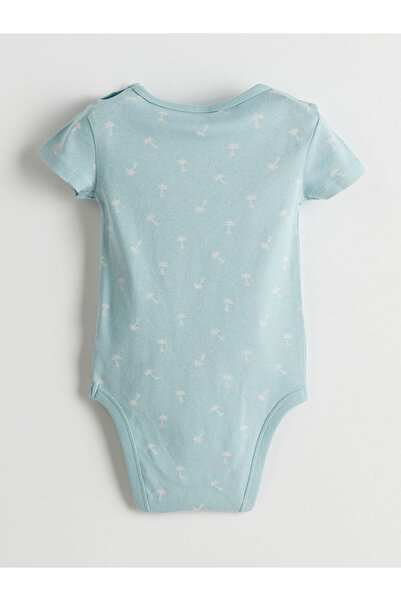 LC Waikiki Lcw Baby Ecru Printed Baby Boy Snap Bodysuit 2-Pack