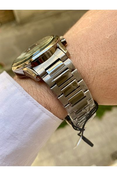 Reward Men's Wrist Watch Waterproof Silver Color Steel Cord Functions Active Bracelet Gift
