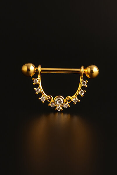 depozoom Yıldız Çelik Göğsün Uçu (Nipple) Piercing