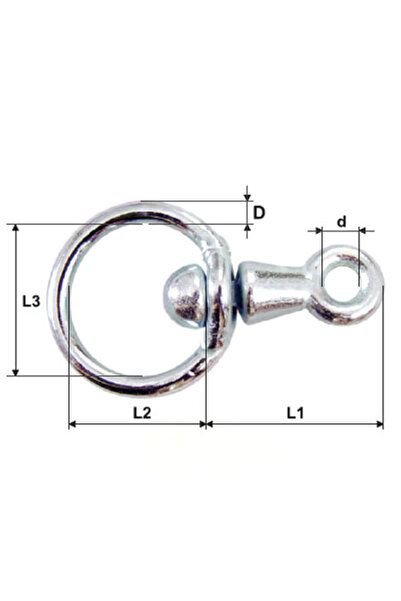 MK Articulatie Inel - Inel/Tija 6Mm / 36X35Mm / 9X43Mm