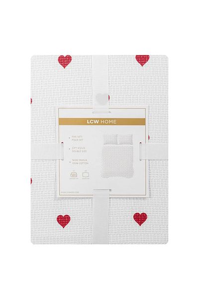 LC Waikiki Heart Patterned Double Pique Set