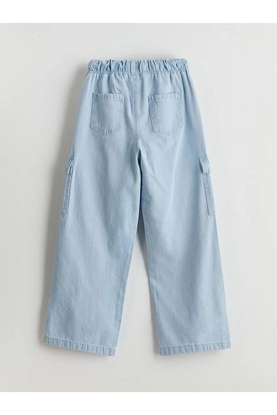 LC Waikiki Elastic Waist Girl's Cargo Jean Trousers