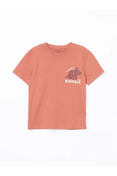 LC Waikiki Crew Neck Dinosaur Printed Boys' T-Shirt 3 Pack