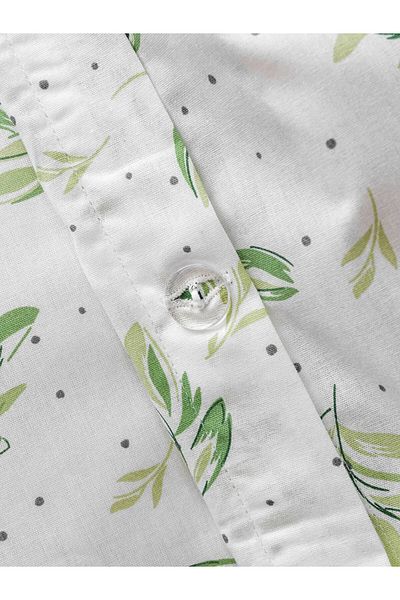 LC Waikiki Leaf Patterned Double Duvet Cover Set