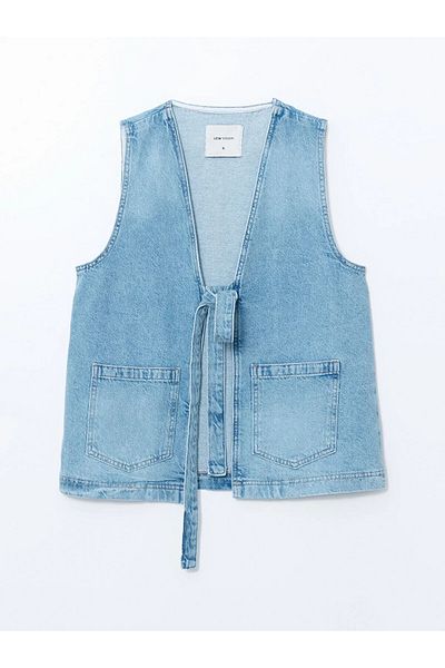 LC Waikiki V-Neck Women's Jean Vest