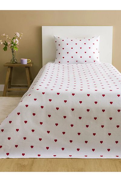 LC Waikiki Heart Patterned Single Pique Set